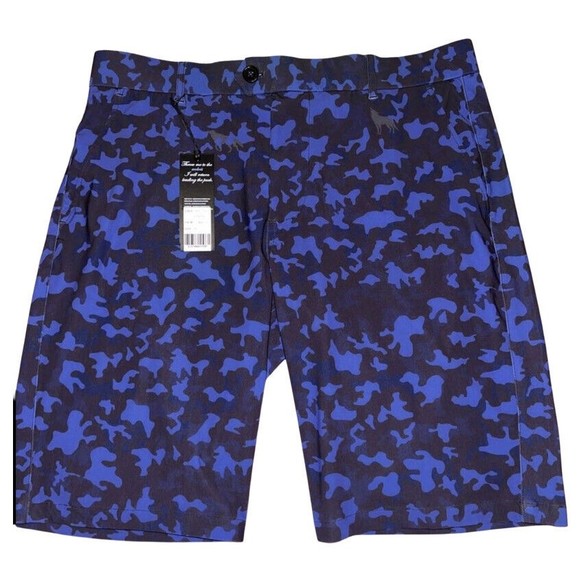 Greyson Shorts Greyson Camo Wolf Mens Golf Shorts Sz 34 Rare Blue